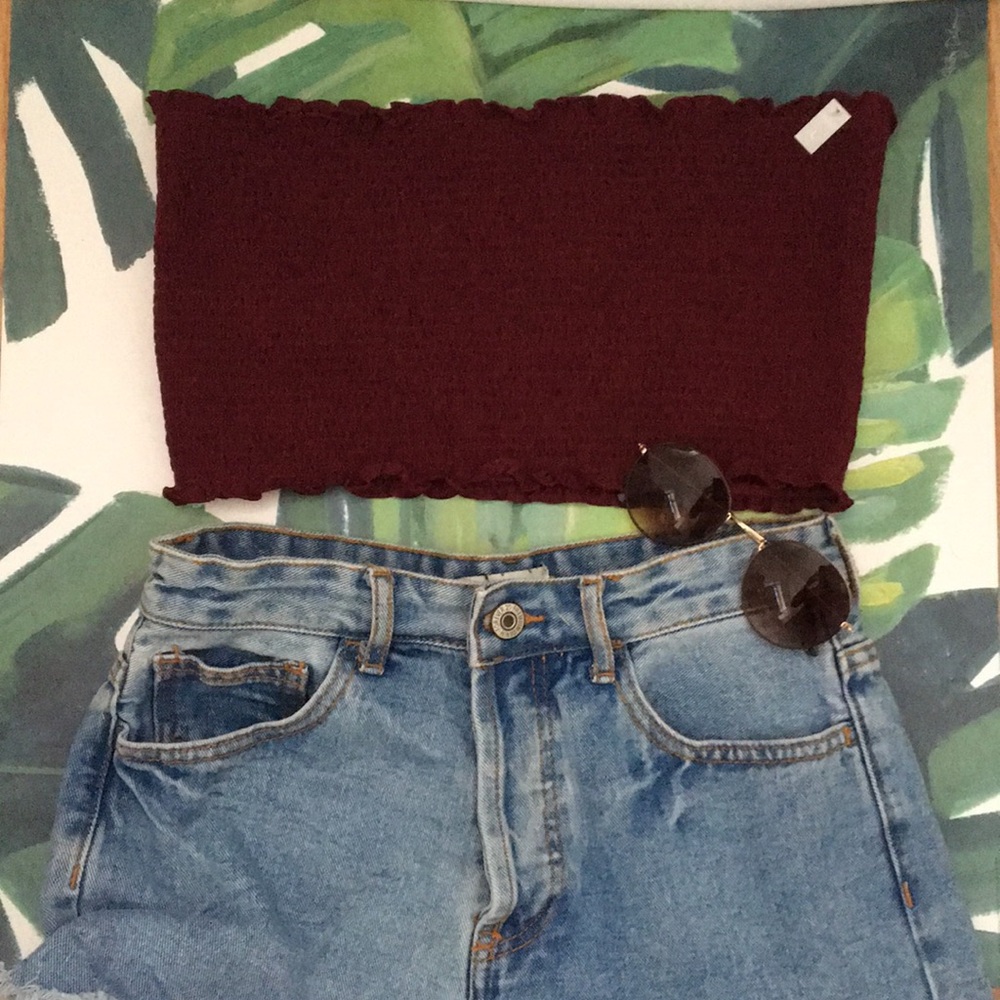 NWT Victoria’s Secret PINK • Burgundy tube top!